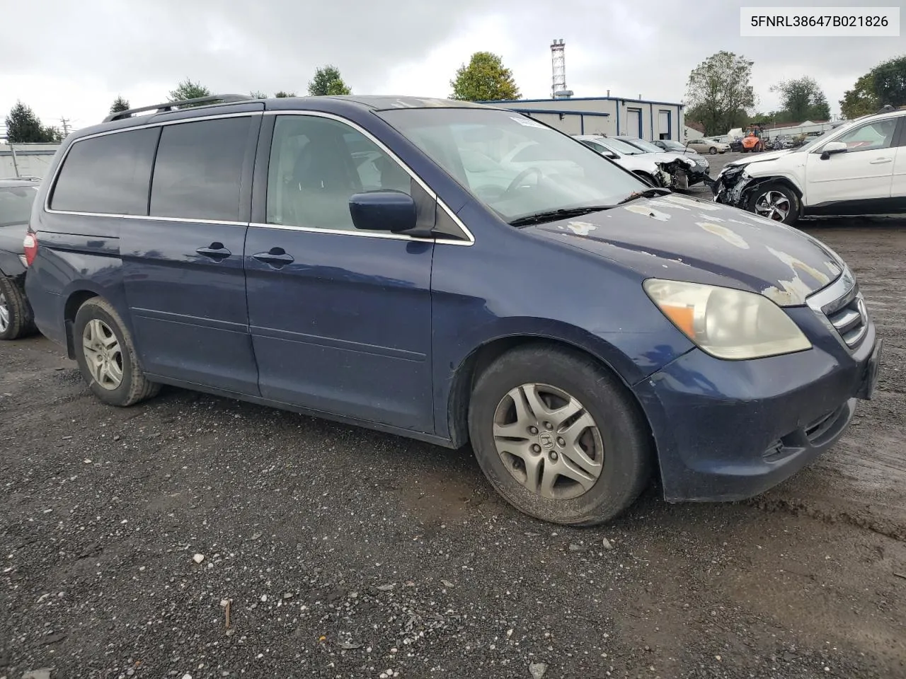 2007 Honda Odyssey Exl VIN: 5FNRL38647B021826 Lot: 74489114