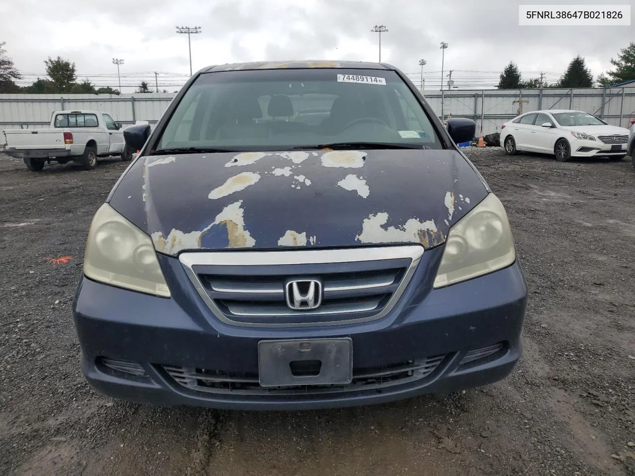 5FNRL38647B021826 2007 Honda Odyssey Exl