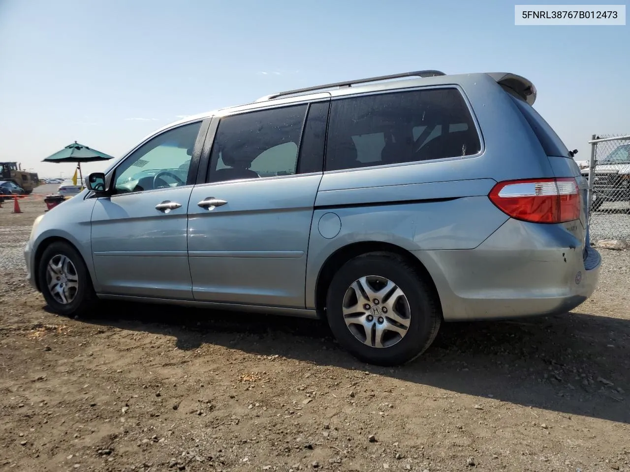 2007 Honda Odyssey Exl VIN: 5FNRL38767B012473 Lot: 74531344