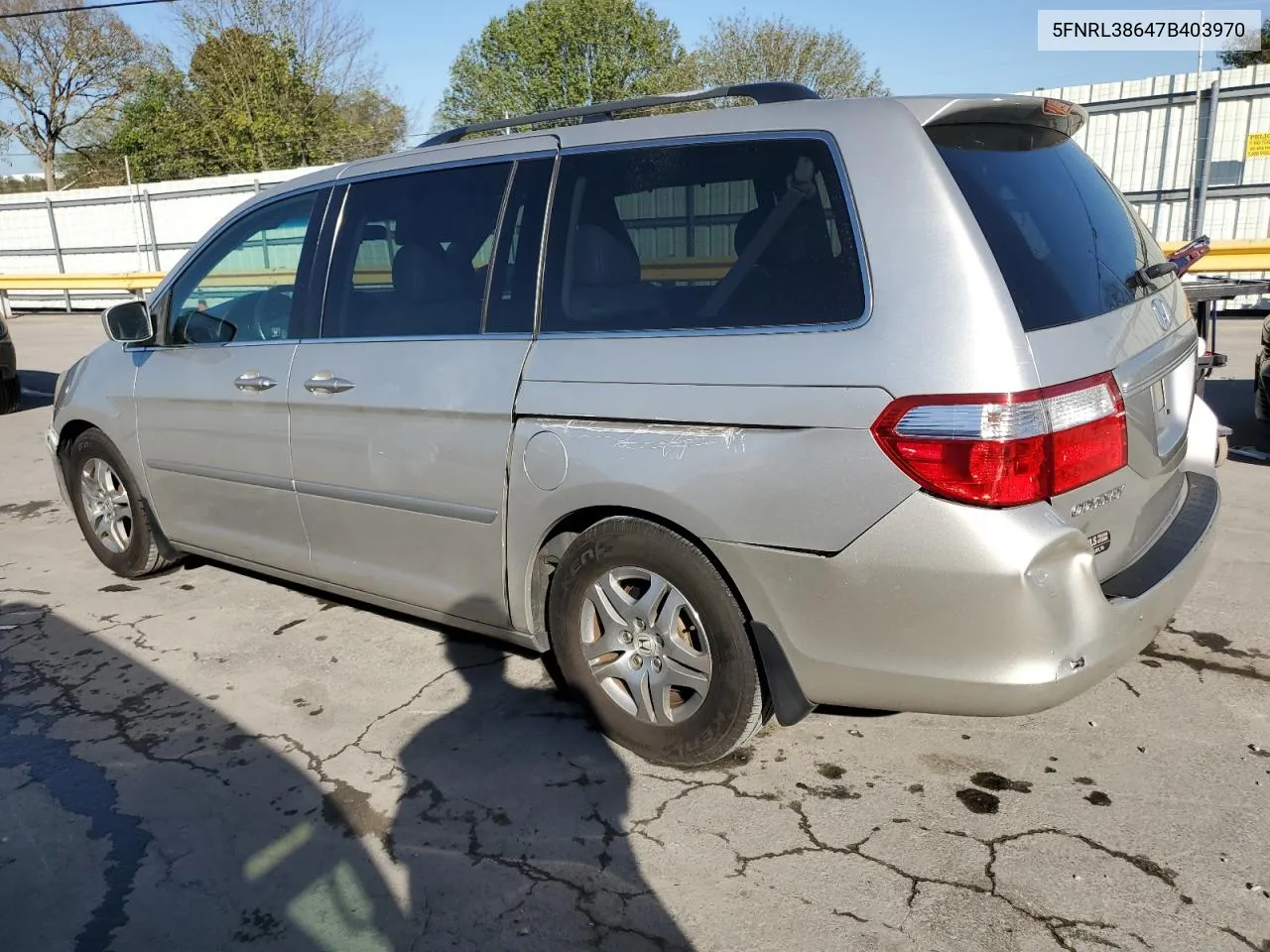 2007 Honda Odyssey Exl VIN: 5FNRL38647B403970 Lot: 74542564