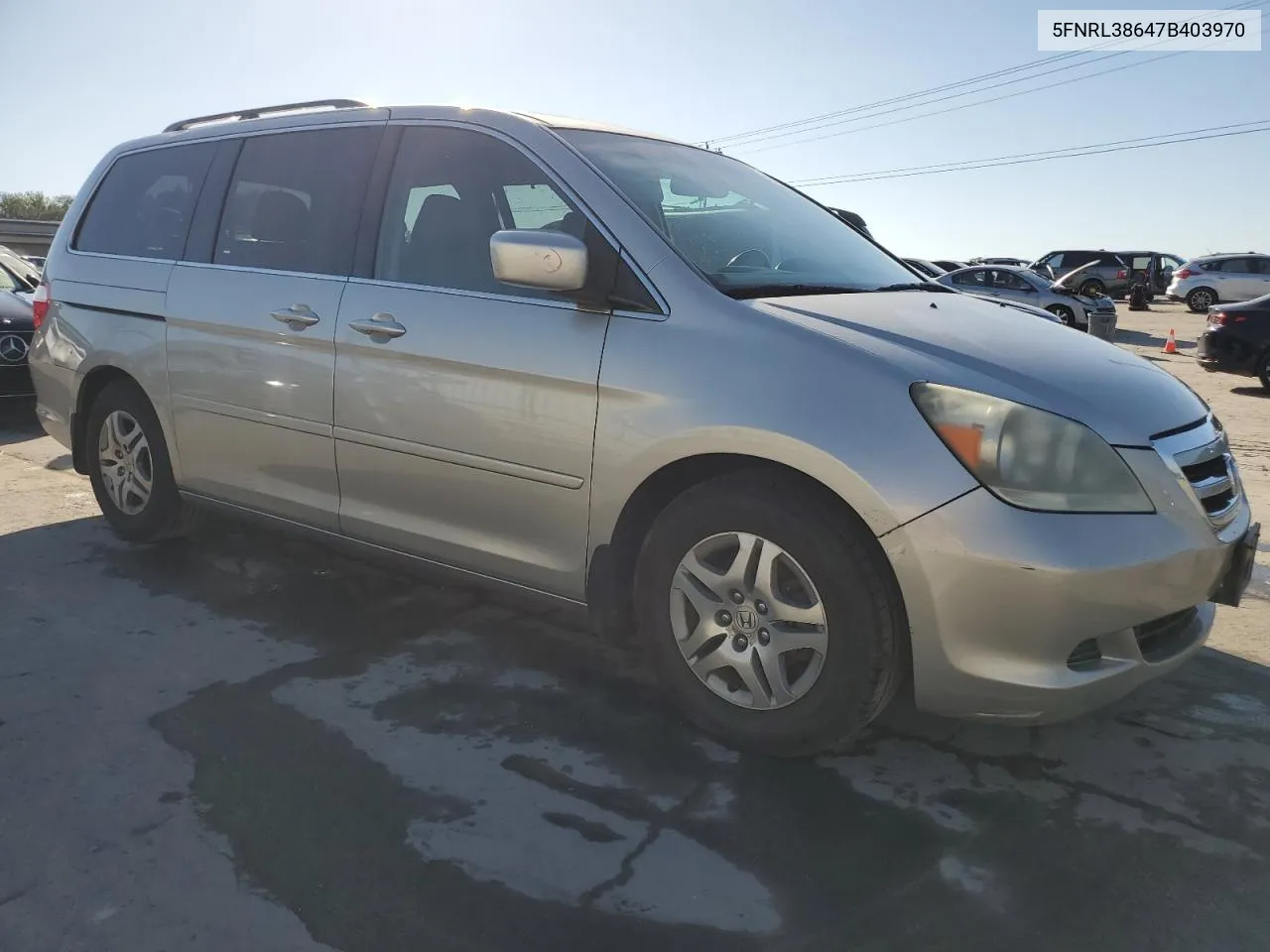 2007 Honda Odyssey Exl VIN: 5FNRL38647B403970 Lot: 74542564