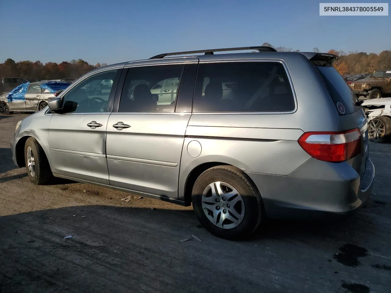 2007 Honda Odyssey Ex VIN: 5FNRL38437B005549 Lot: 74552254