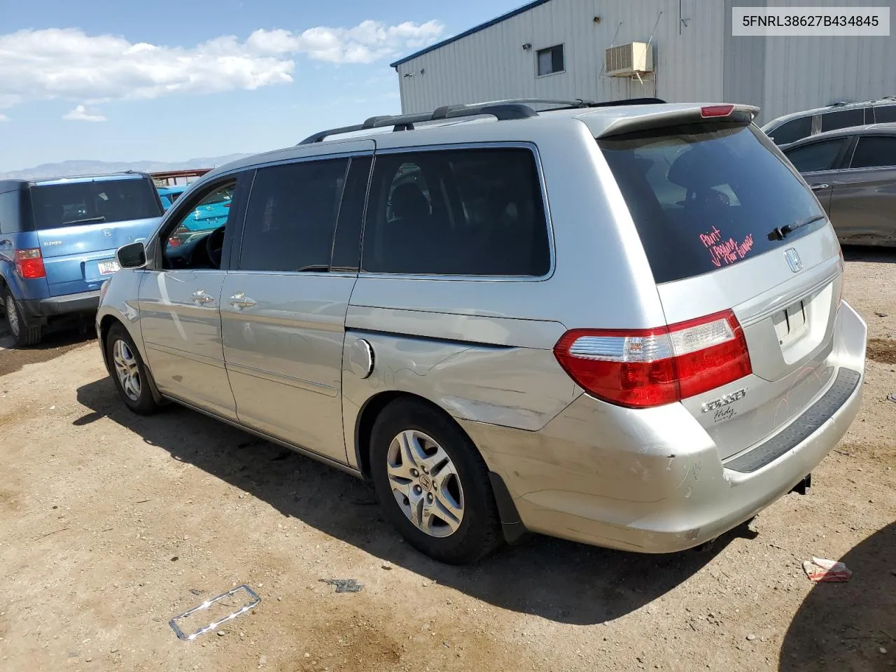 2007 Honda Odyssey Exl VIN: 5FNRL38627B434845 Lot: 74567834