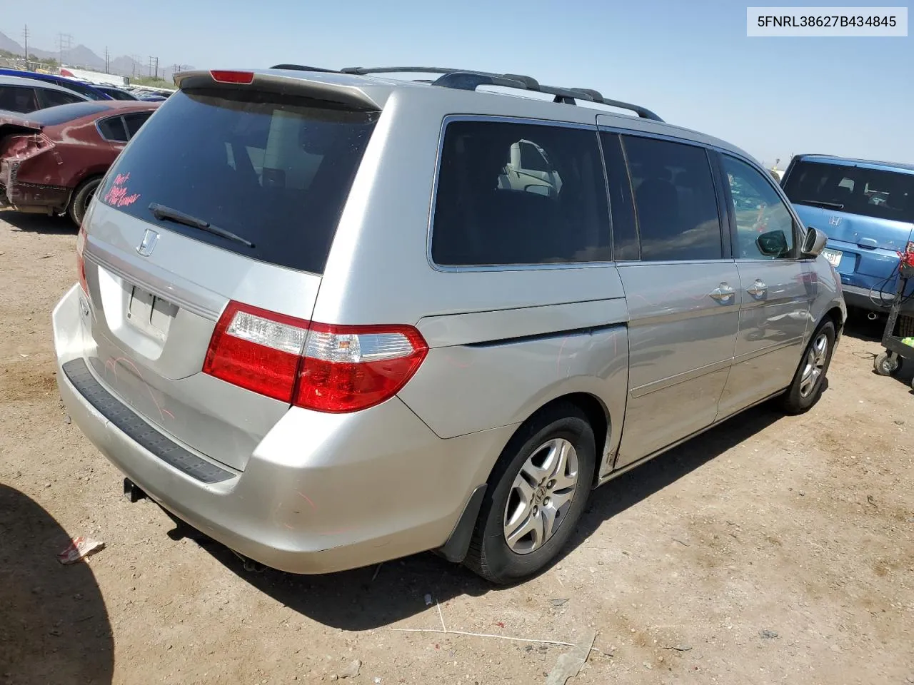 2007 Honda Odyssey Exl VIN: 5FNRL38627B434845 Lot: 74567834