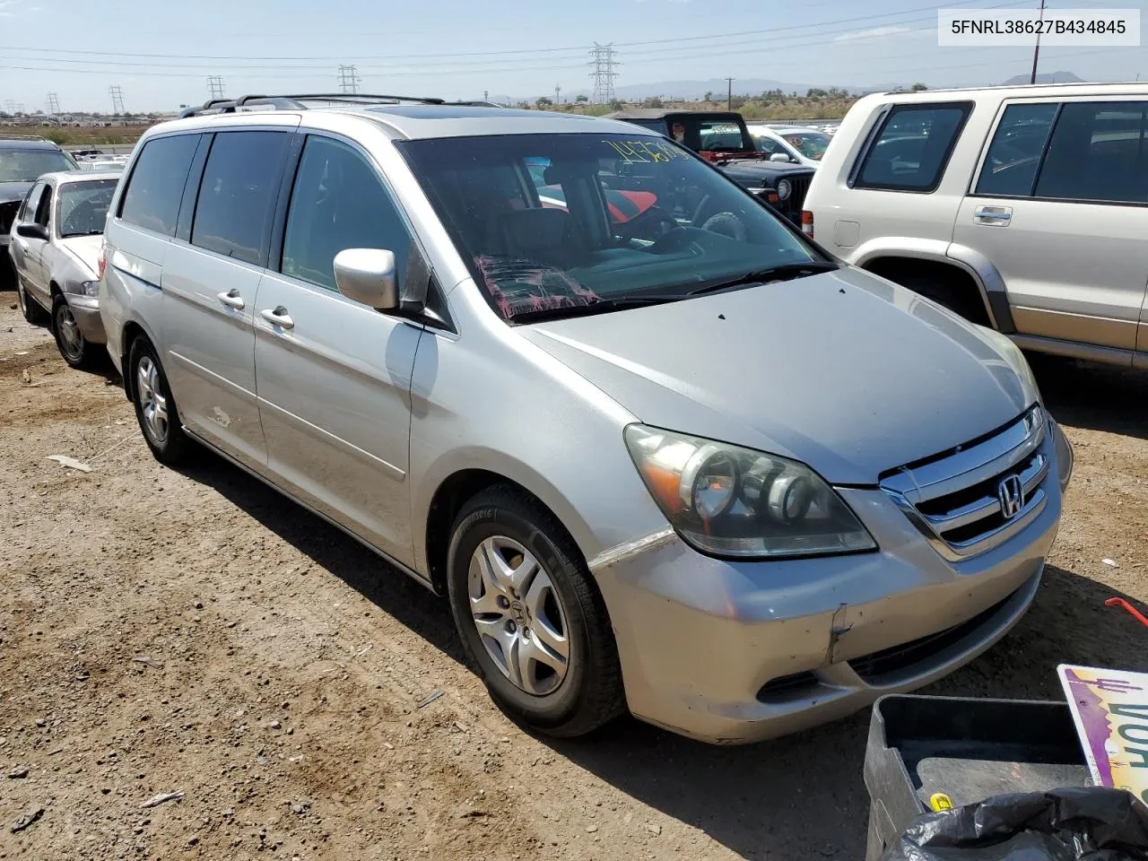 2007 Honda Odyssey Exl VIN: 5FNRL38627B434845 Lot: 74567834