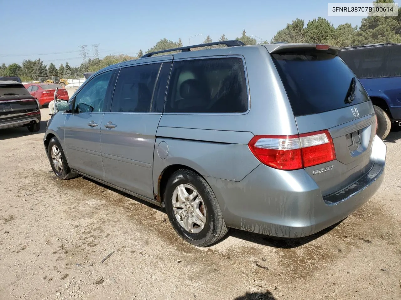 2007 Honda Odyssey Exl VIN: 5FNRL38707B100614 Lot: 74733344