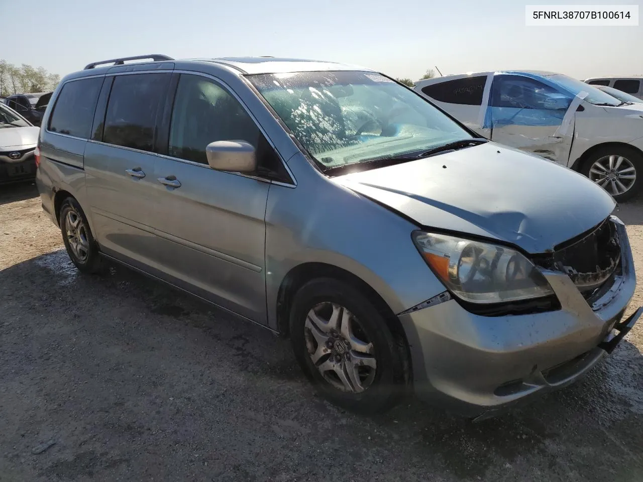 2007 Honda Odyssey Exl VIN: 5FNRL38707B100614 Lot: 74733344