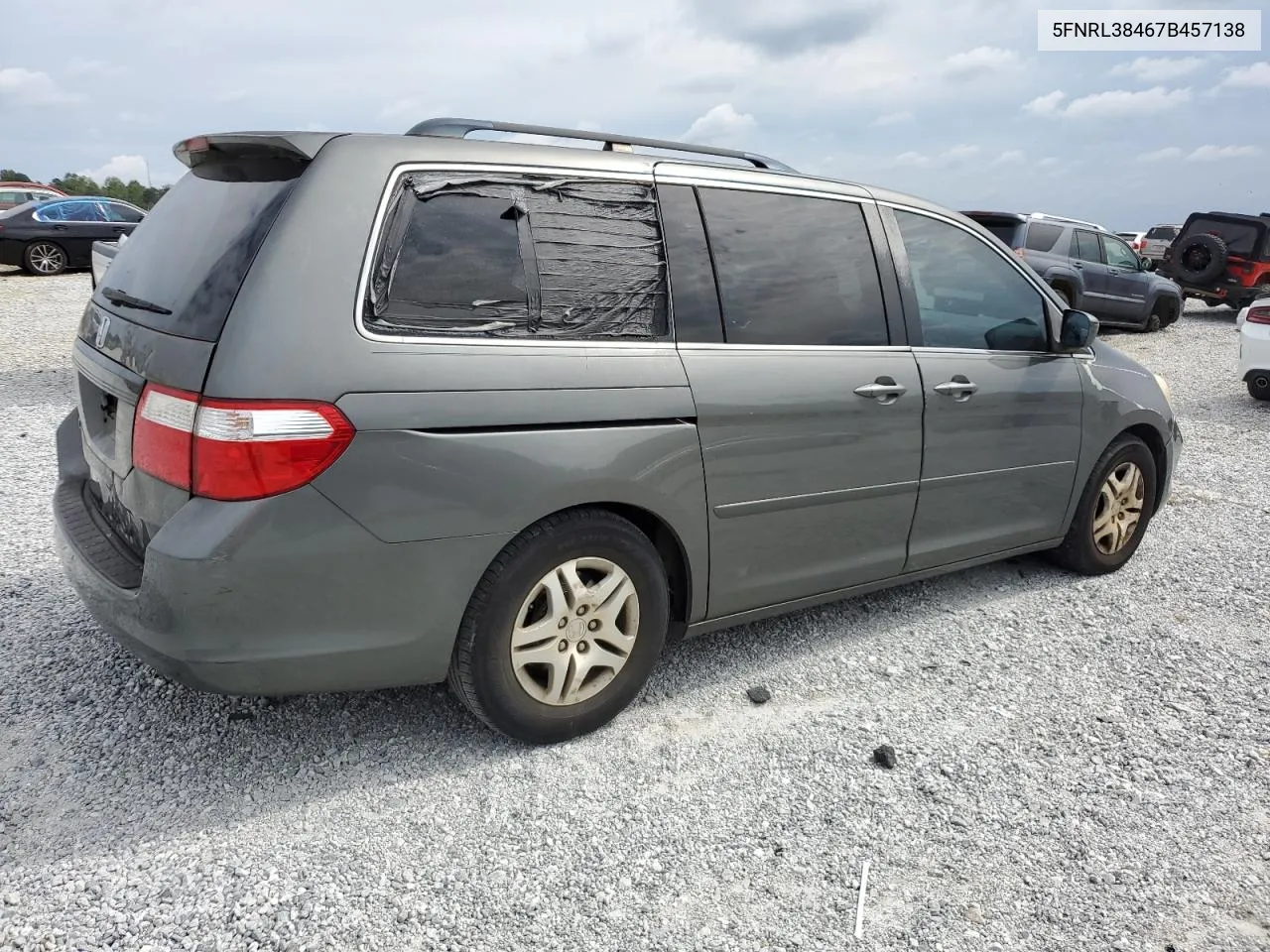 2007 Honda Odyssey Ex VIN: 5FNRL38467B457138 Lot: 74766734