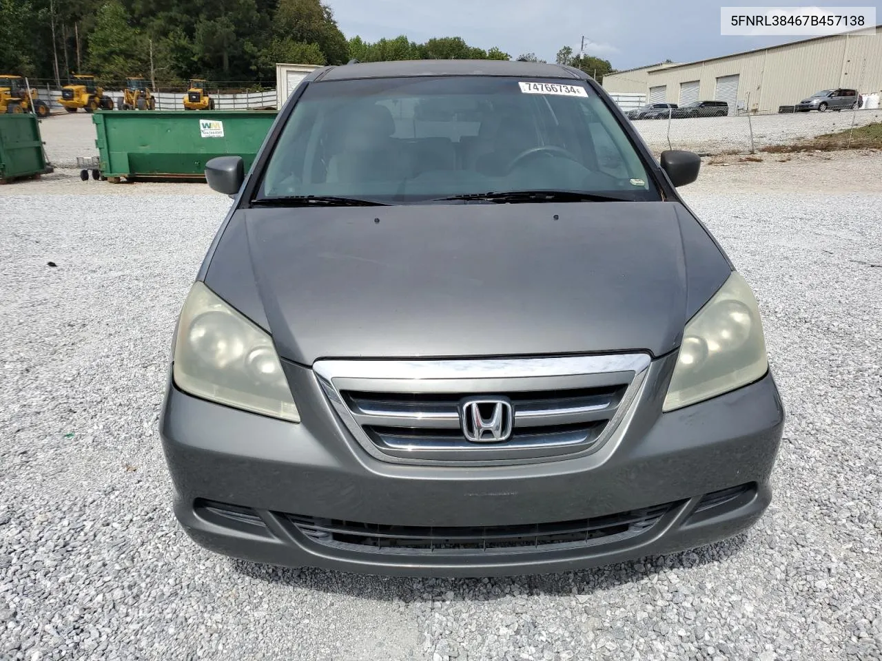 2007 Honda Odyssey Ex VIN: 5FNRL38467B457138 Lot: 74766734