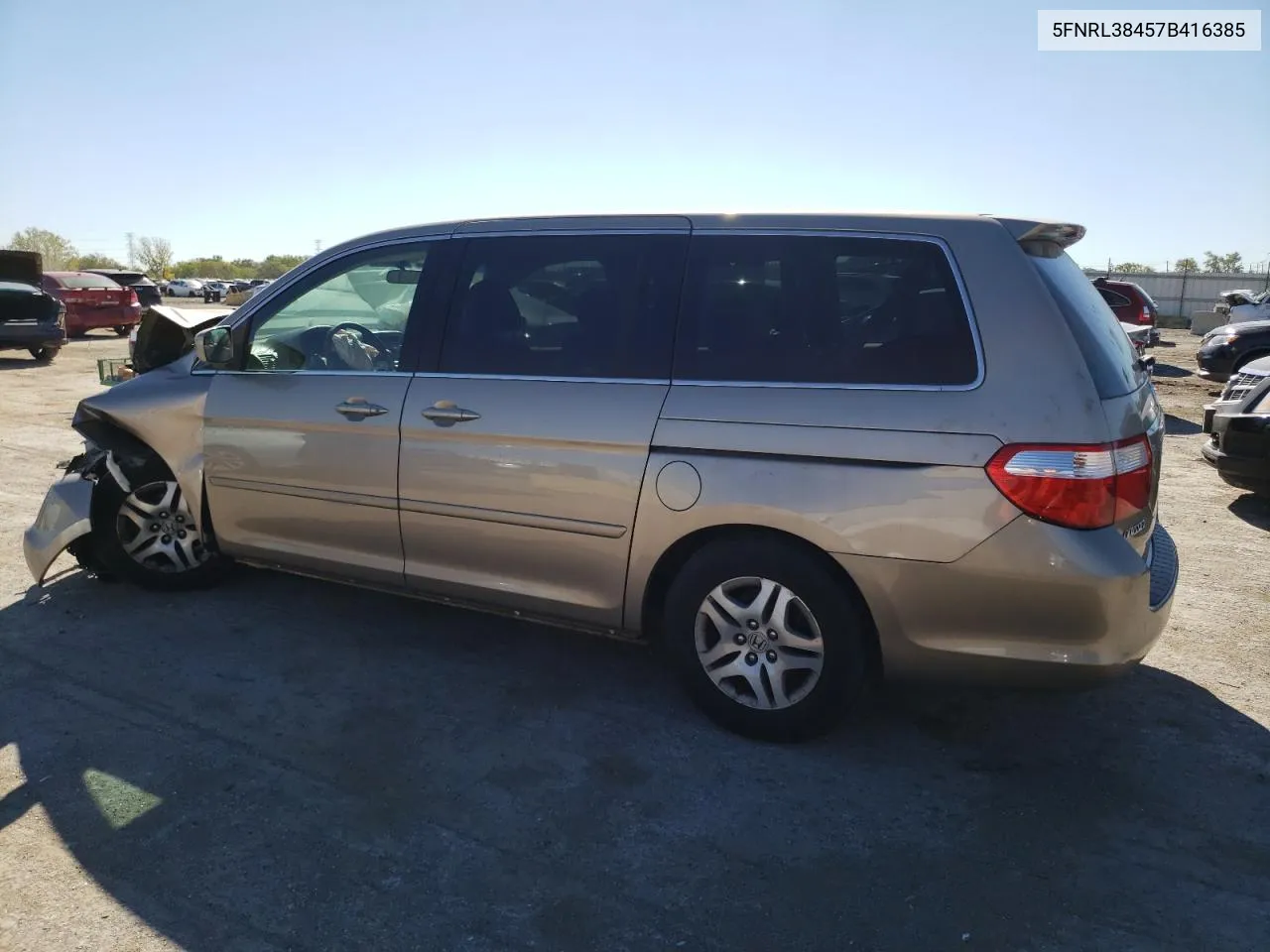 2007 Honda Odyssey Ex VIN: 5FNRL38457B416385 Lot: 74811954