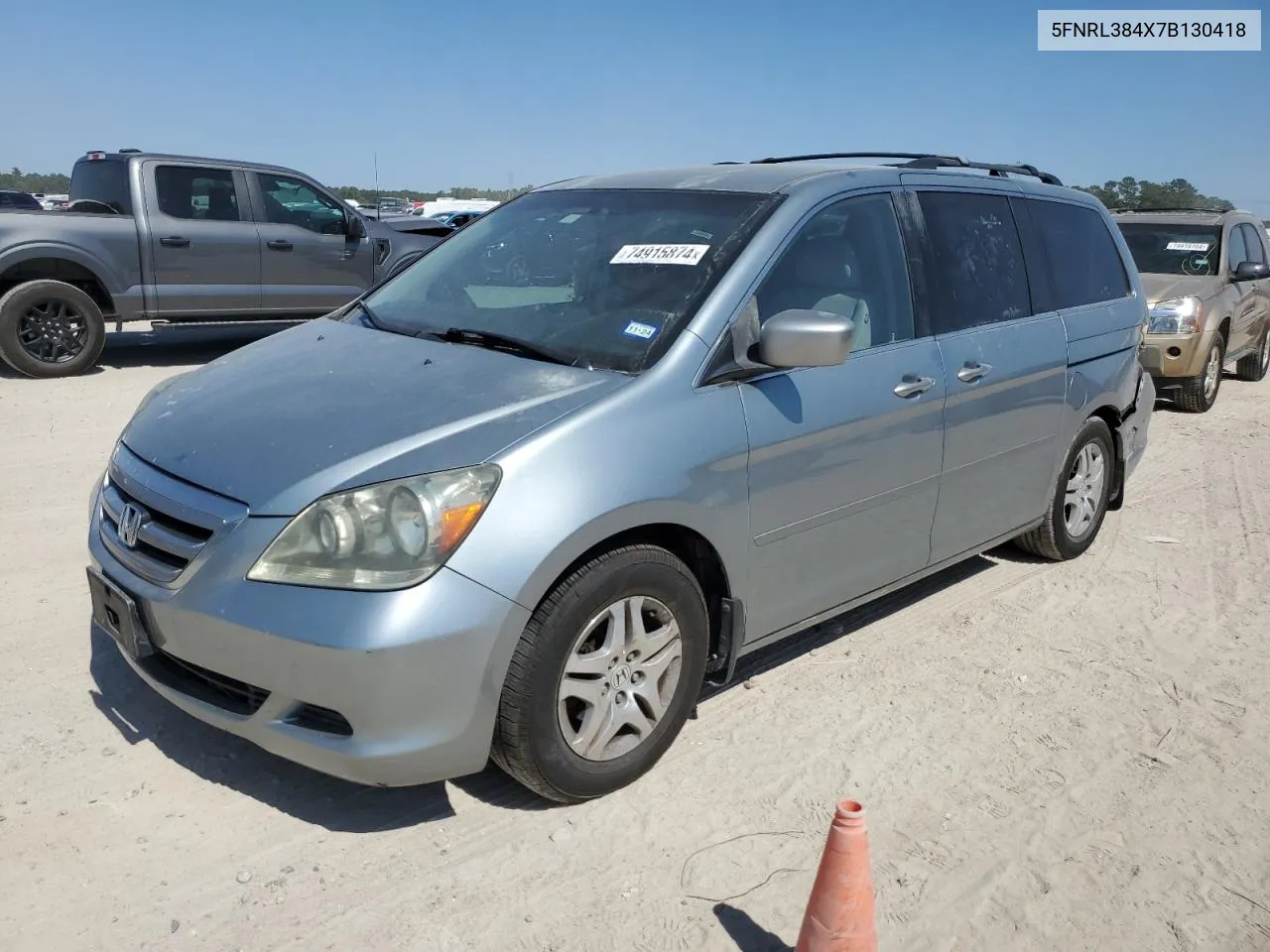 2007 Honda Odyssey Ex VIN: 5FNRL384X7B130418 Lot: 74915874