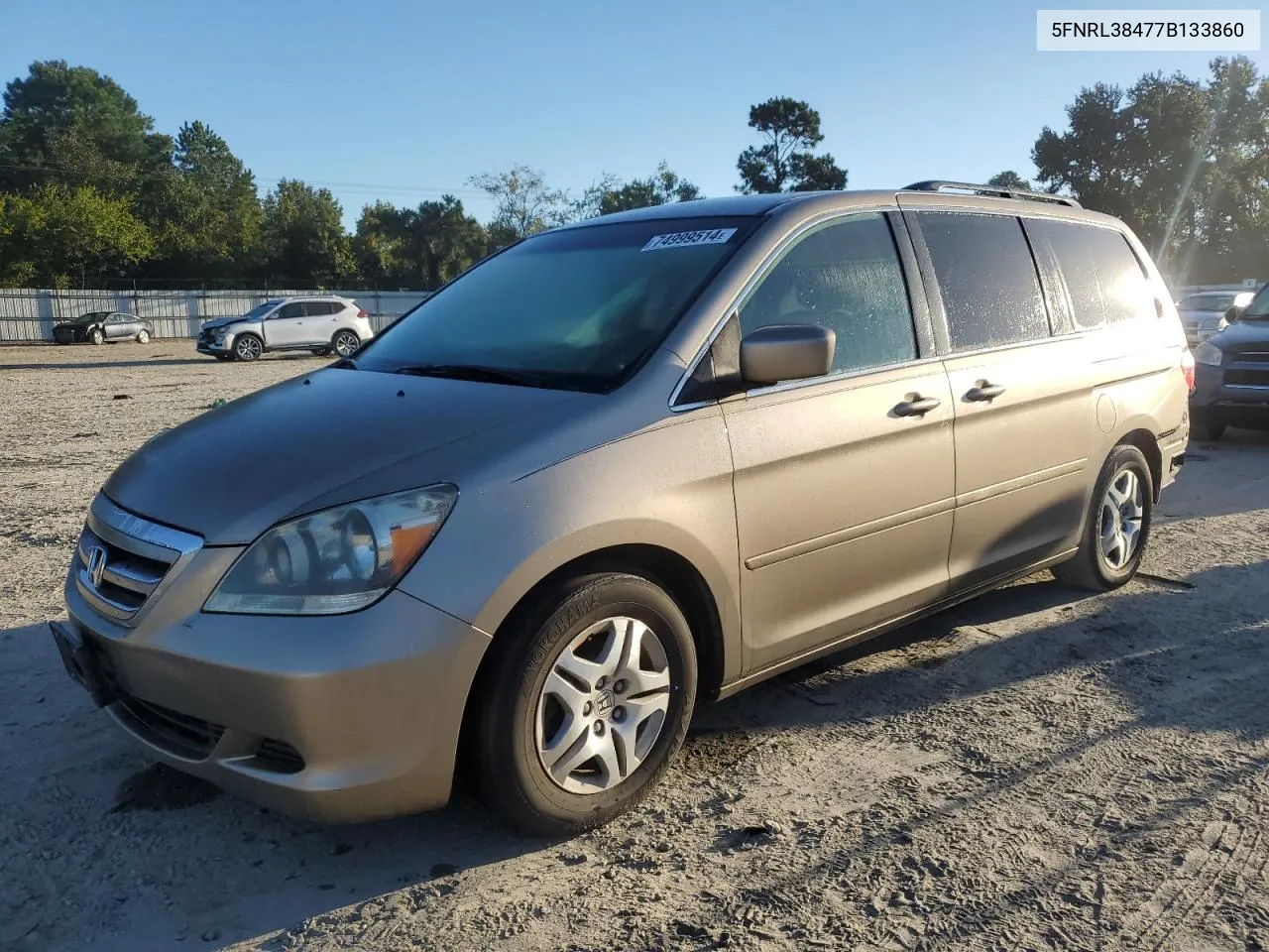 2007 Honda Odyssey Ex VIN: 5FNRL38477B133860 Lot: 74999514