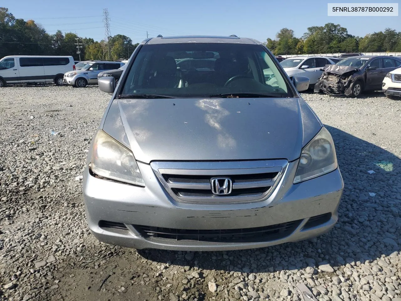 5FNRL38787B000292 2007 Honda Odyssey Exl