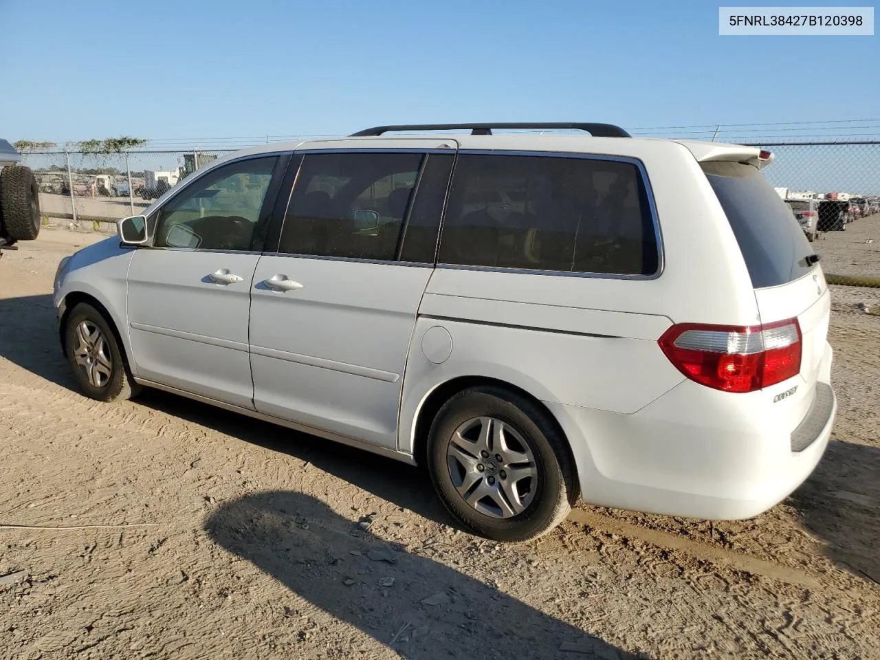 2007 Honda Odyssey Ex VIN: 5FNRL38427B120398 Lot: 75442524