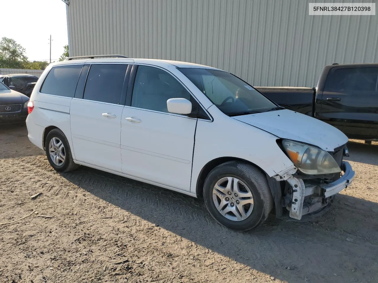 2007 Honda Odyssey Ex VIN: 5FNRL38427B120398 Lot: 75442524