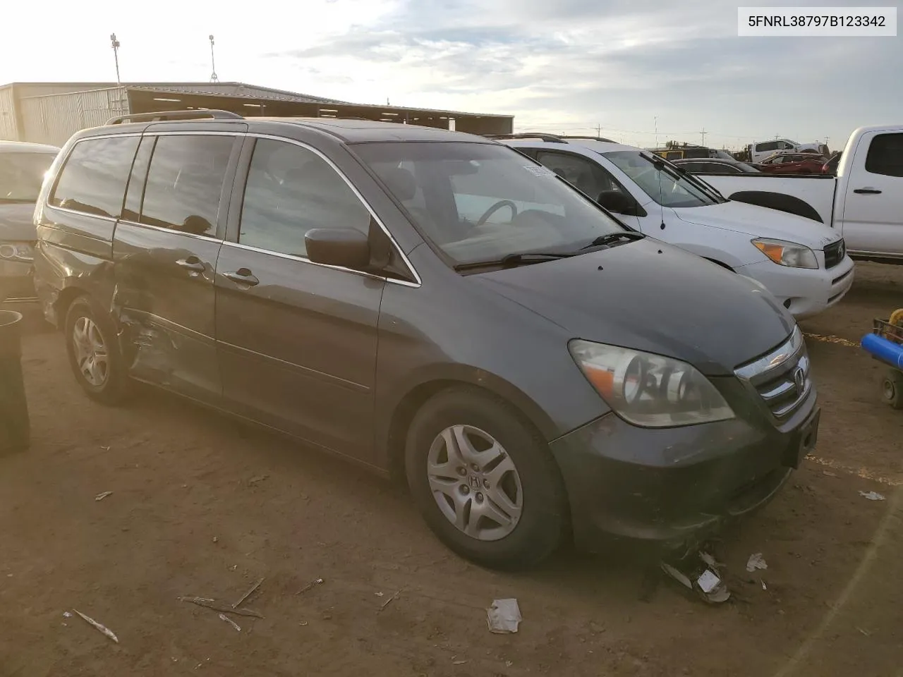 2007 Honda Odyssey Exl VIN: 5FNRL38797B123342 Lot: 75853074