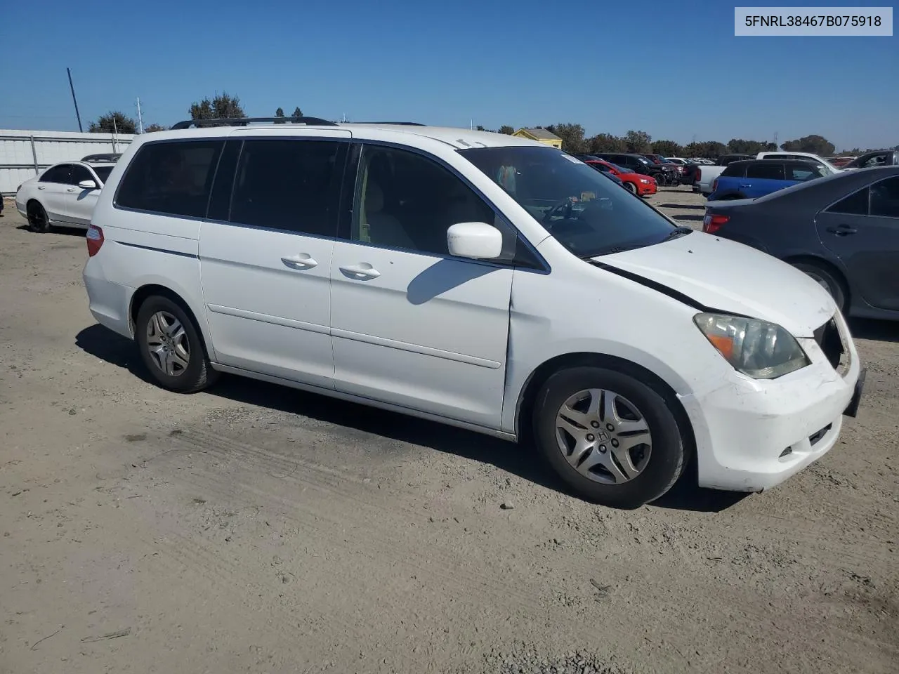 2007 Honda Odyssey Ex VIN: 5FNRL38467B075918 Lot: 76071004