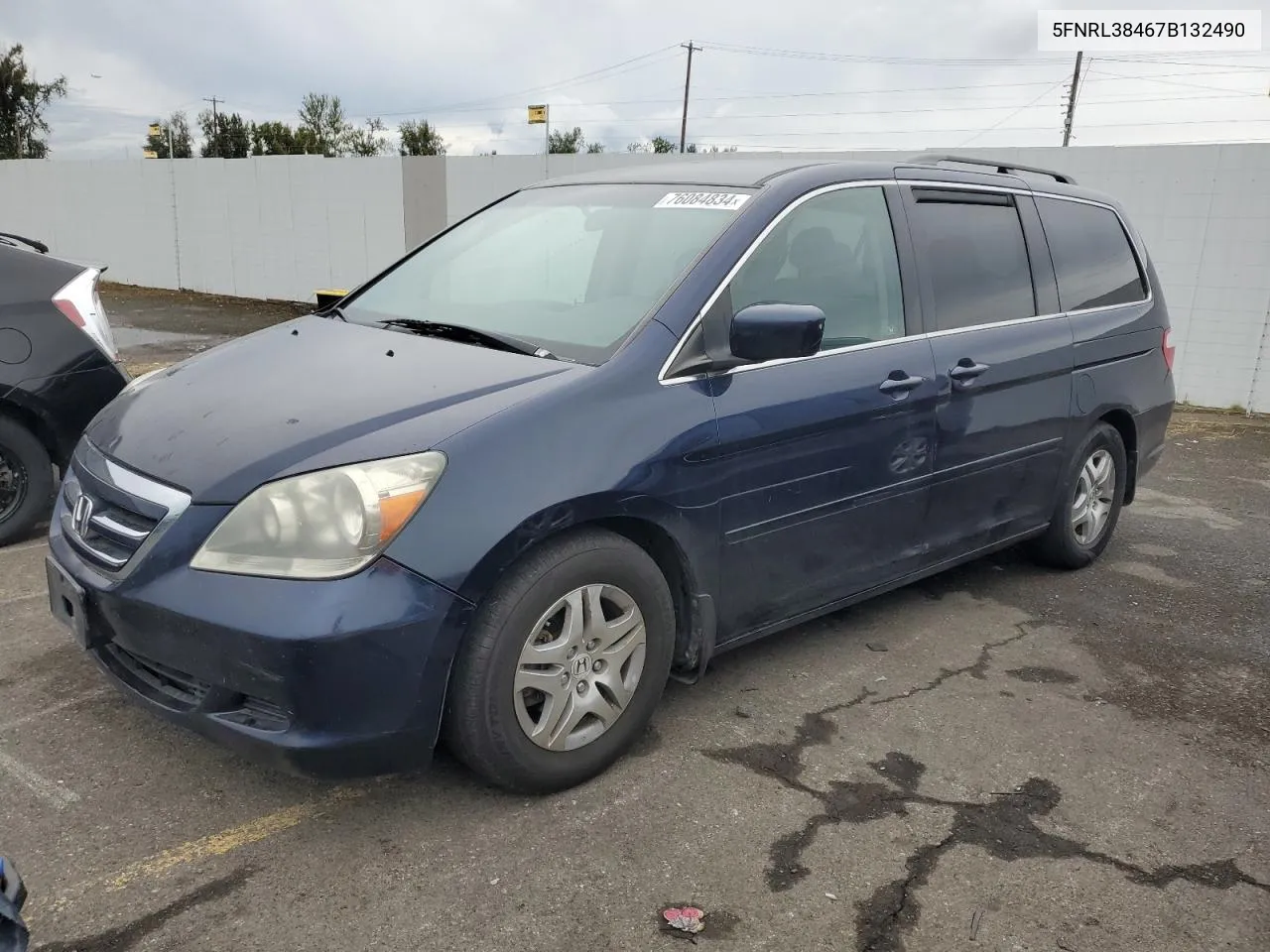 2007 Honda Odyssey Ex VIN: 5FNRL38467B132490 Lot: 76084834