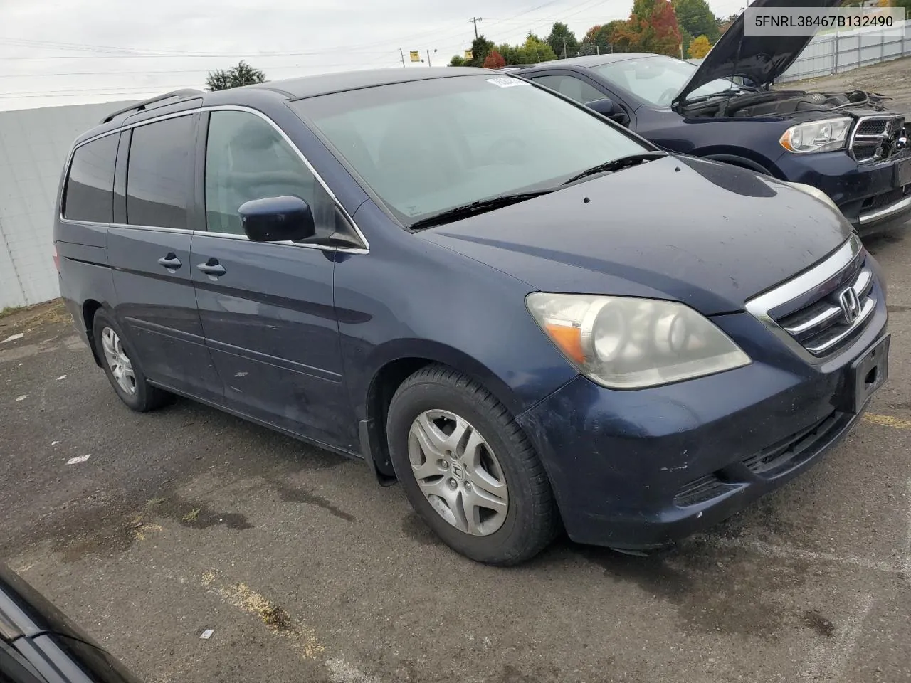 2007 Honda Odyssey Ex VIN: 5FNRL38467B132490 Lot: 76084834