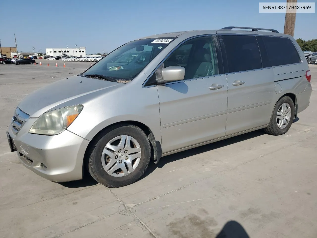 2007 Honda Odyssey Exl VIN: 5FNRL38717B437969 Lot: 76094284