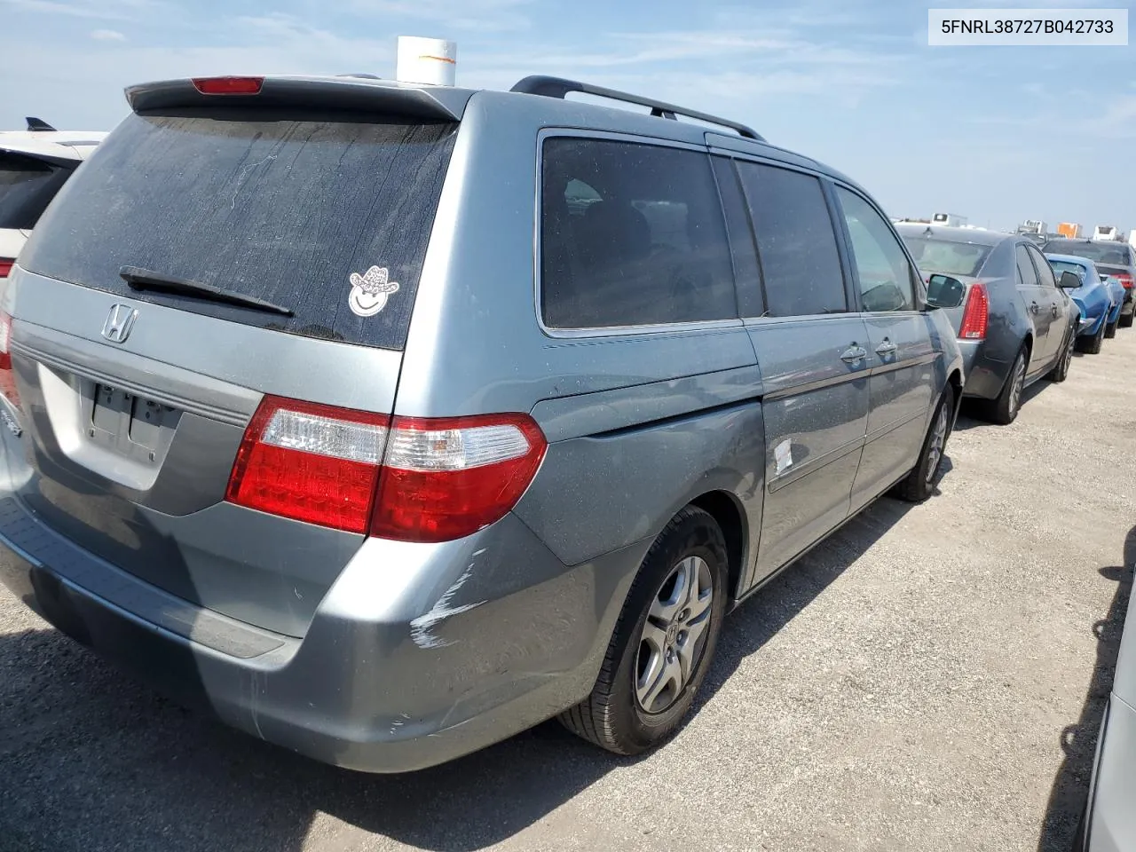 2007 Honda Odyssey Exl VIN: 5FNRL38727B042733 Lot: 76202424