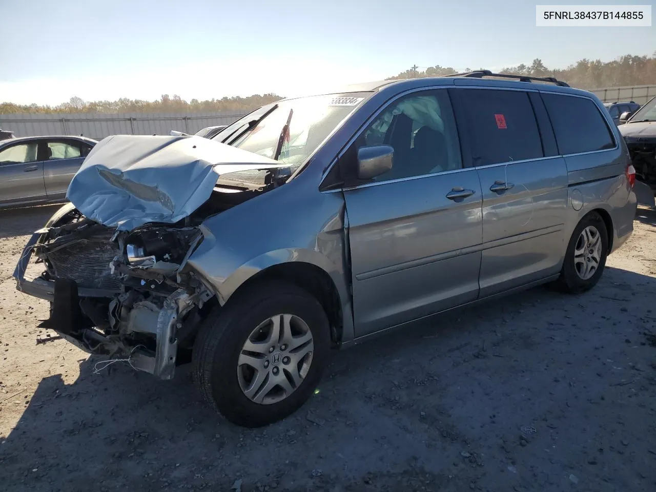 2007 Honda Odyssey Ex VIN: 5FNRL38437B144855 Lot: 76383834