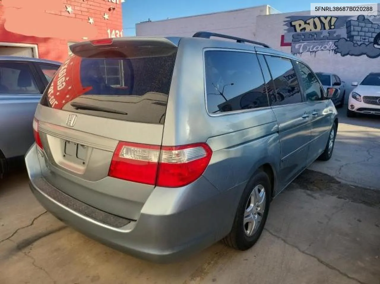 5FNRL38687B020288 2007 Honda Odyssey Exl