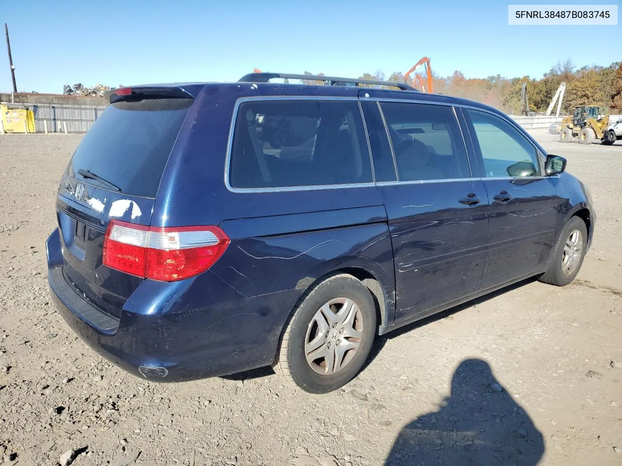 2007 Honda Odyssey Ex VIN: 5FNRL38487B083745 Lot: 76638774