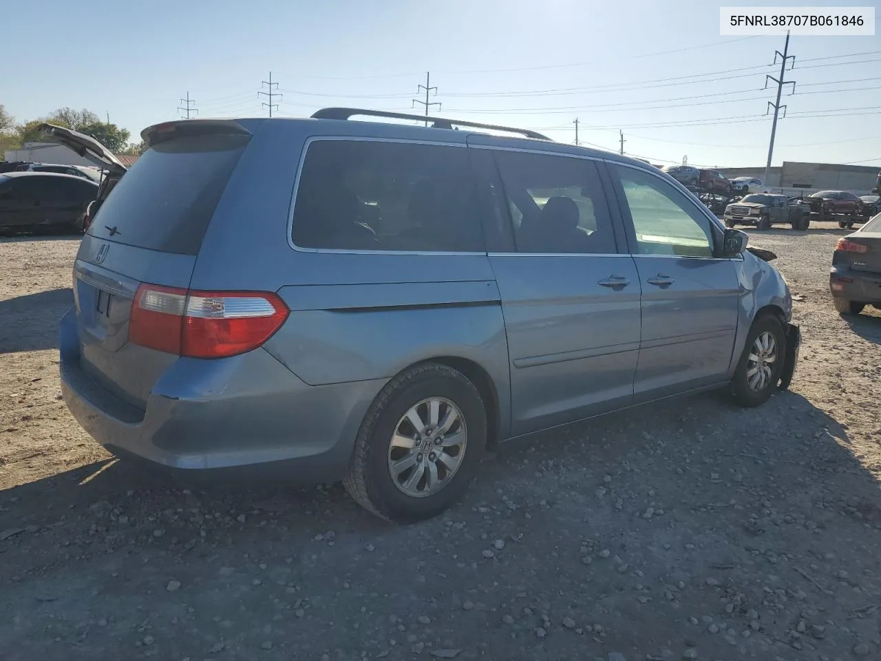 2007 Honda Odyssey Exl VIN: 5FNRL38707B061846 Lot: 76647814