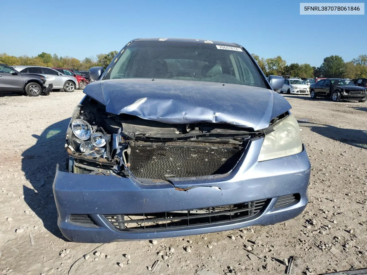 5FNRL38707B061846 2007 Honda Odyssey Exl