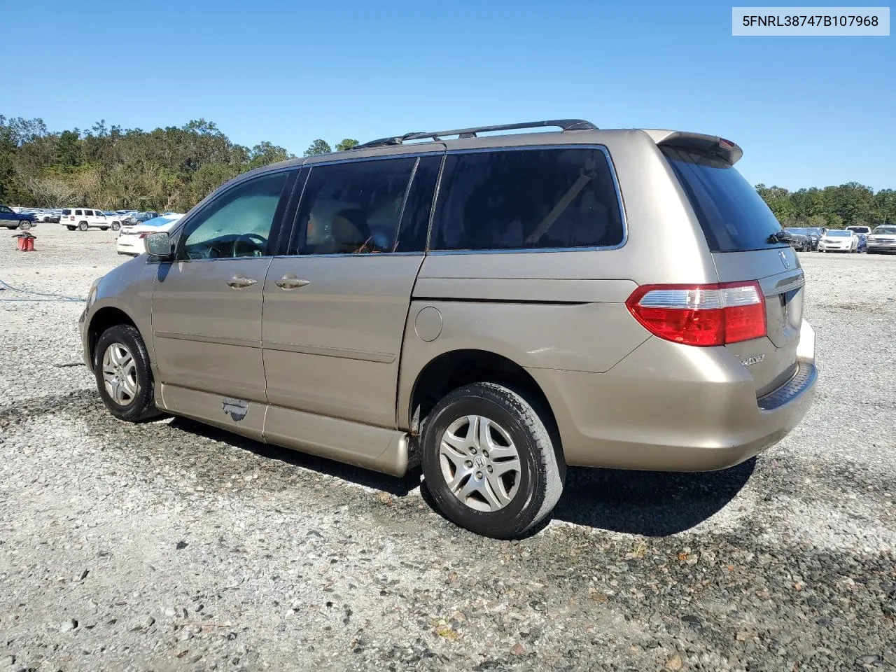 2007 Honda Odyssey Exl VIN: 5FNRL38747B107968 Lot: 76716304