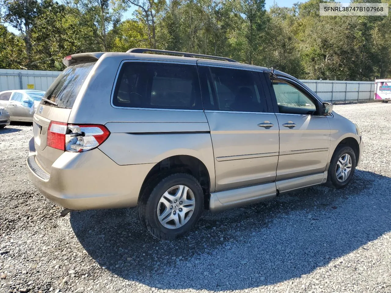 2007 Honda Odyssey Exl VIN: 5FNRL38747B107968 Lot: 76716304