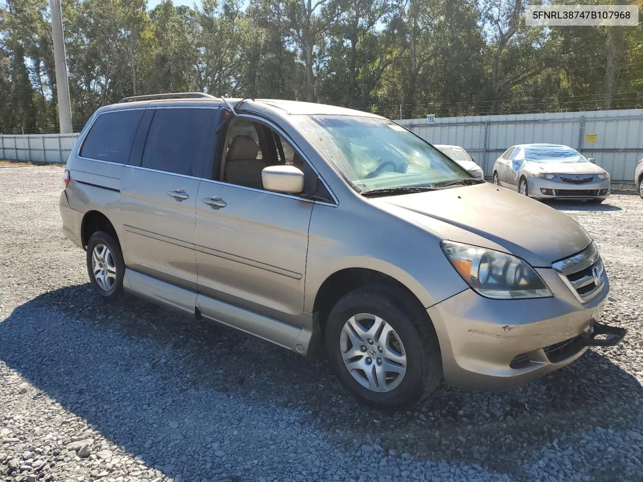 2007 Honda Odyssey Exl VIN: 5FNRL38747B107968 Lot: 76716304