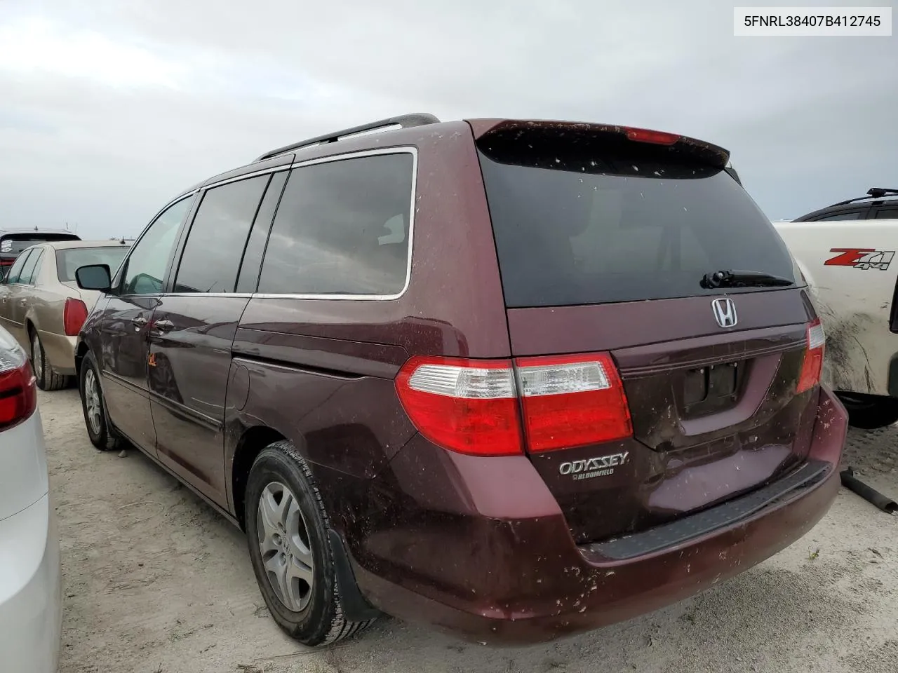 2007 Honda Odyssey Ex VIN: 5FNRL38407B412745 Lot: 76845214