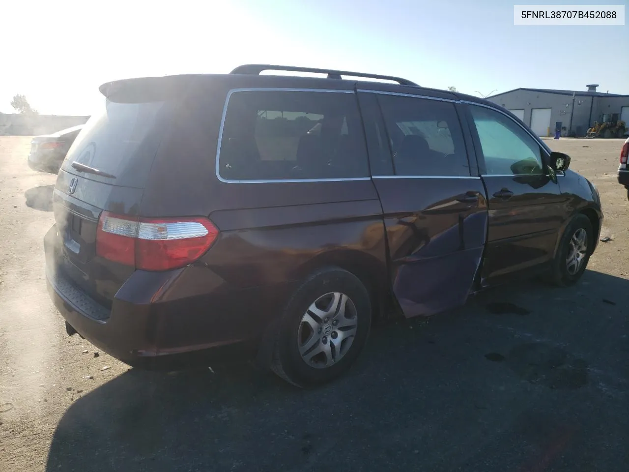 2007 Honda Odyssey Exl VIN: 5FNRL38707B452088 Lot: 76897544