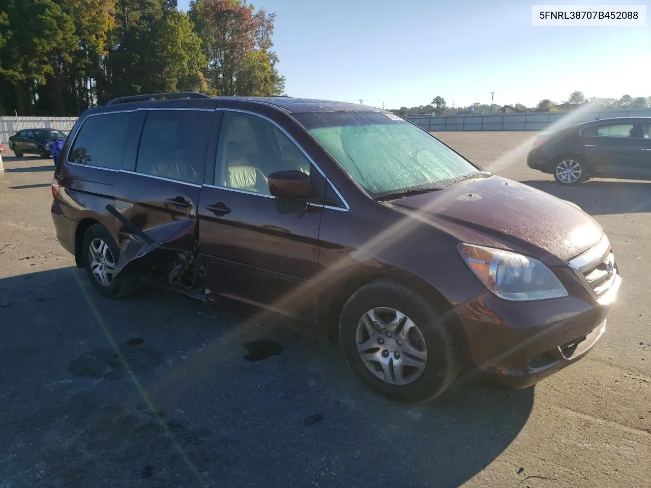 2007 Honda Odyssey Exl VIN: 5FNRL38707B452088 Lot: 76897544