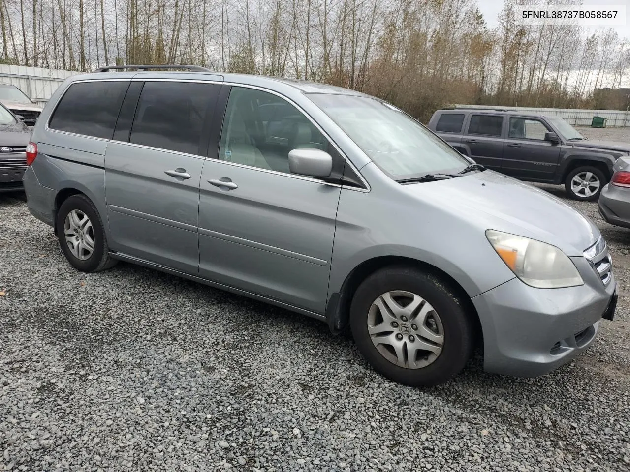 2007 Honda Odyssey Exl VIN: 5FNRL38737B058567 Lot: 77221874