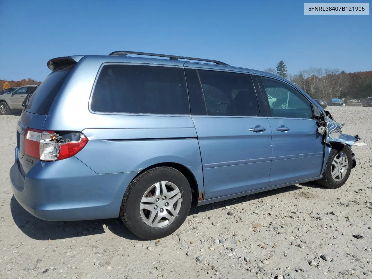 2007 Honda Odyssey Ex VIN: 5FNRL38407B121906 Lot: 77412854