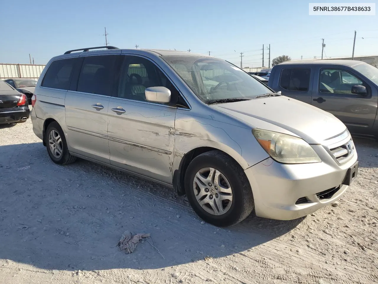 2007 Honda Odyssey Exl VIN: 5FNRL38677B438633 Lot: 77767794