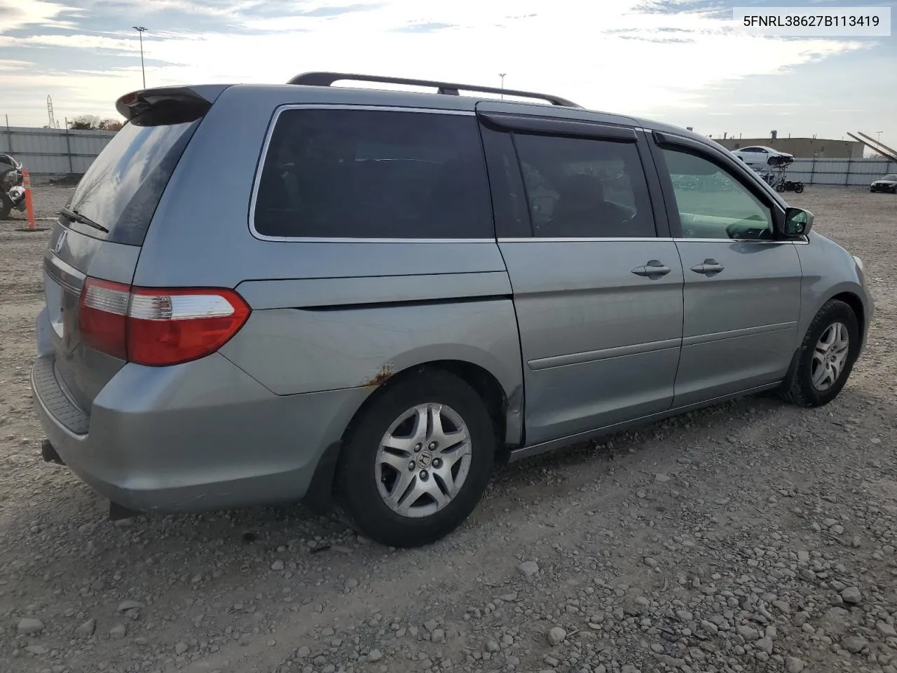 2007 Honda Odyssey Exl VIN: 5FNRL38627B113419 Lot: 78016464