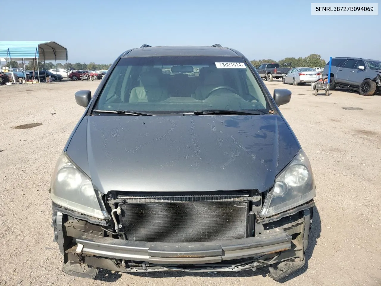 5FNRL38727B094069 2007 Honda Odyssey Exl