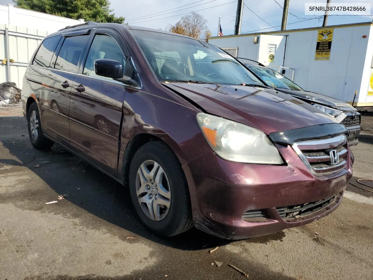 2007 Honda Odyssey Exl VIN: 5FNRL38747B428666 Lot: 78237954