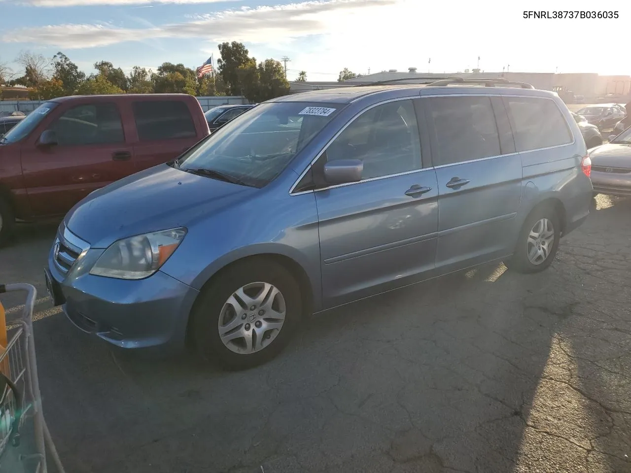 2007 Honda Odyssey Exl VIN: 5FNRL38737B036035 Lot: 78323784