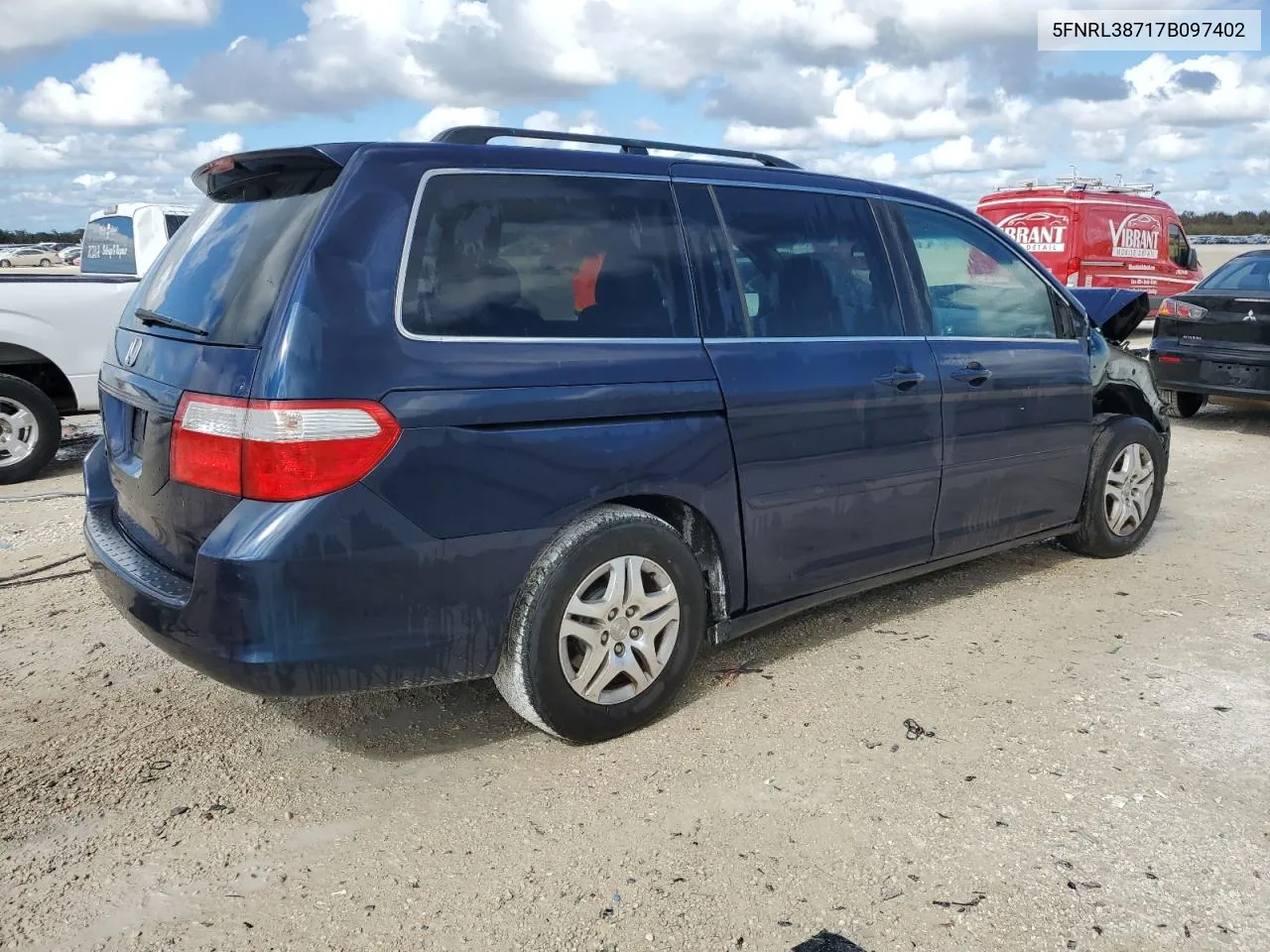 2007 Honda Odyssey Exl VIN: 5FNRL38717B097402 Lot: 79212444