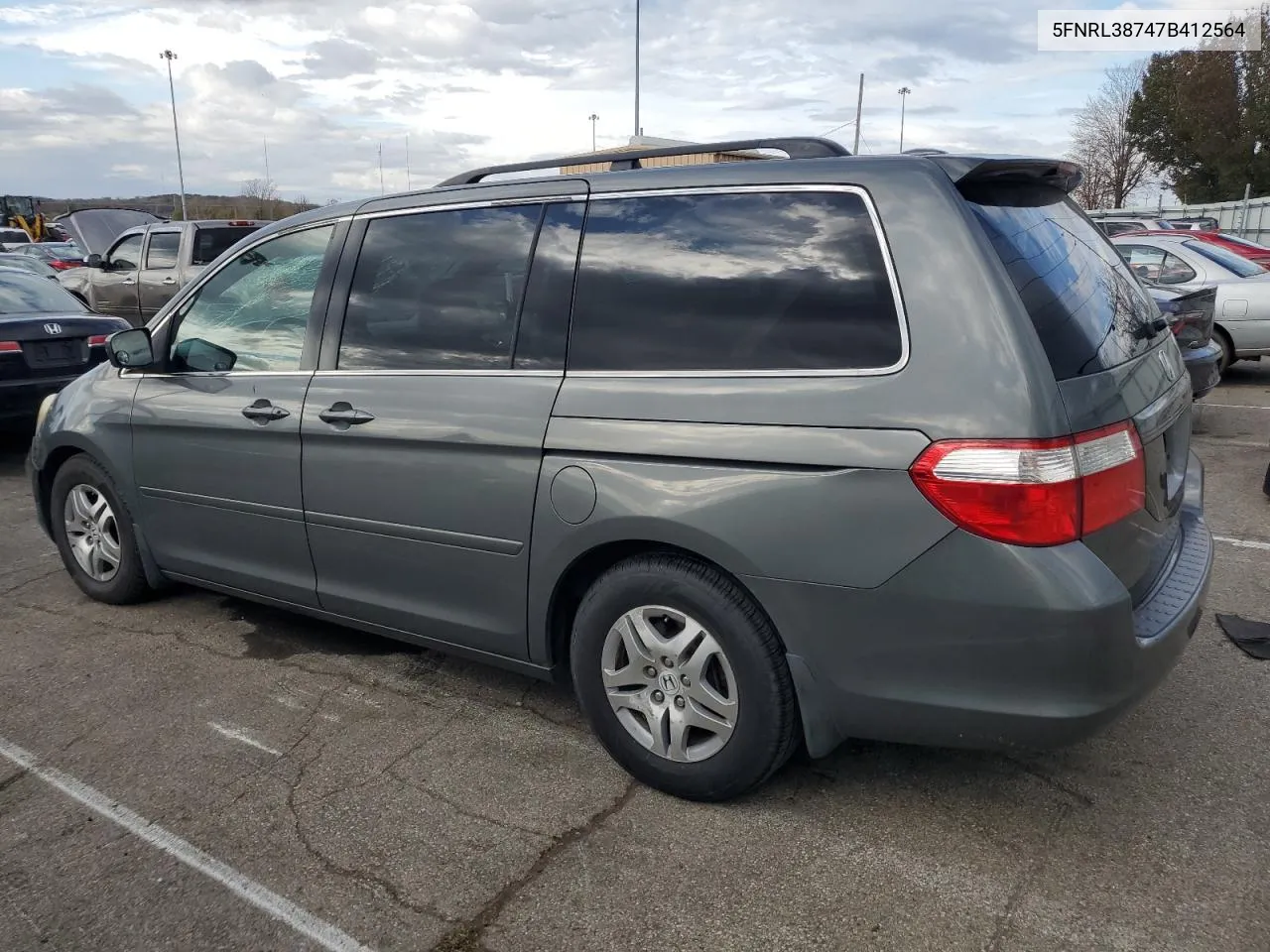 2007 Honda Odyssey Exl VIN: 5FNRL38747B412564 Lot: 79250584