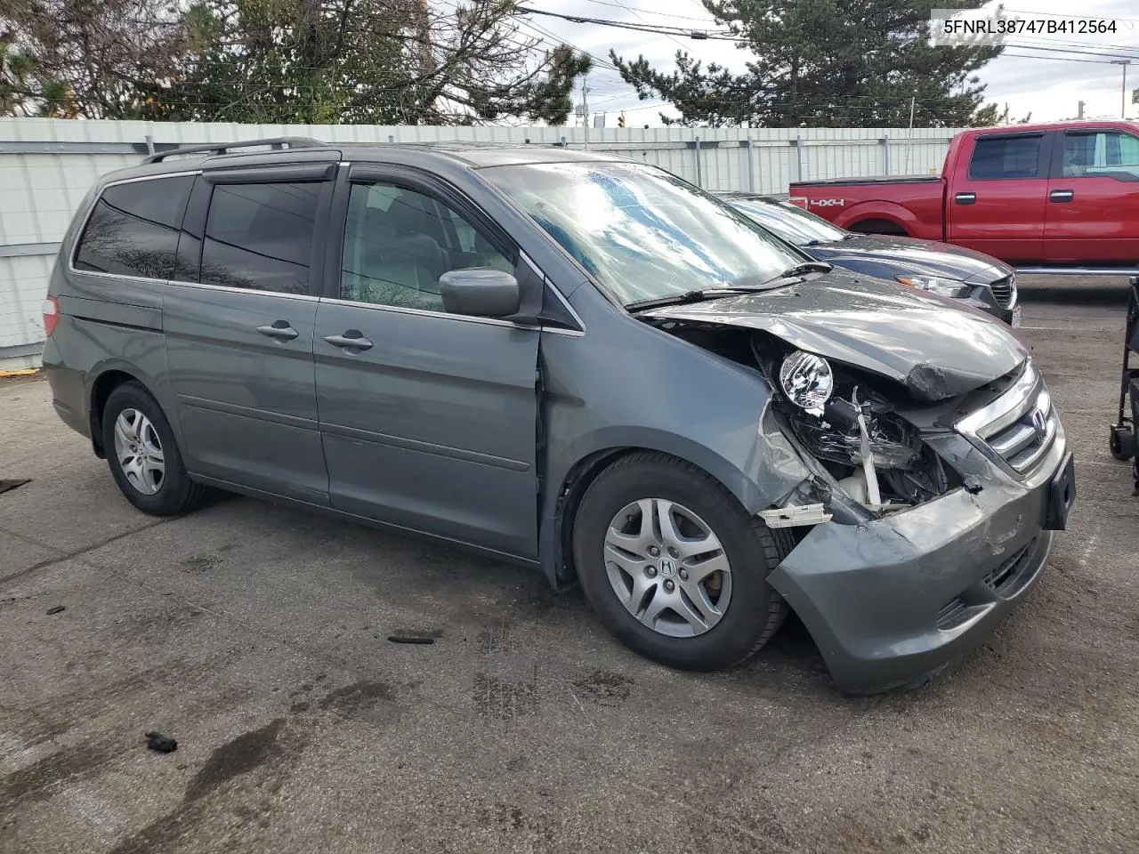 2007 Honda Odyssey Exl VIN: 5FNRL38747B412564 Lot: 79250584