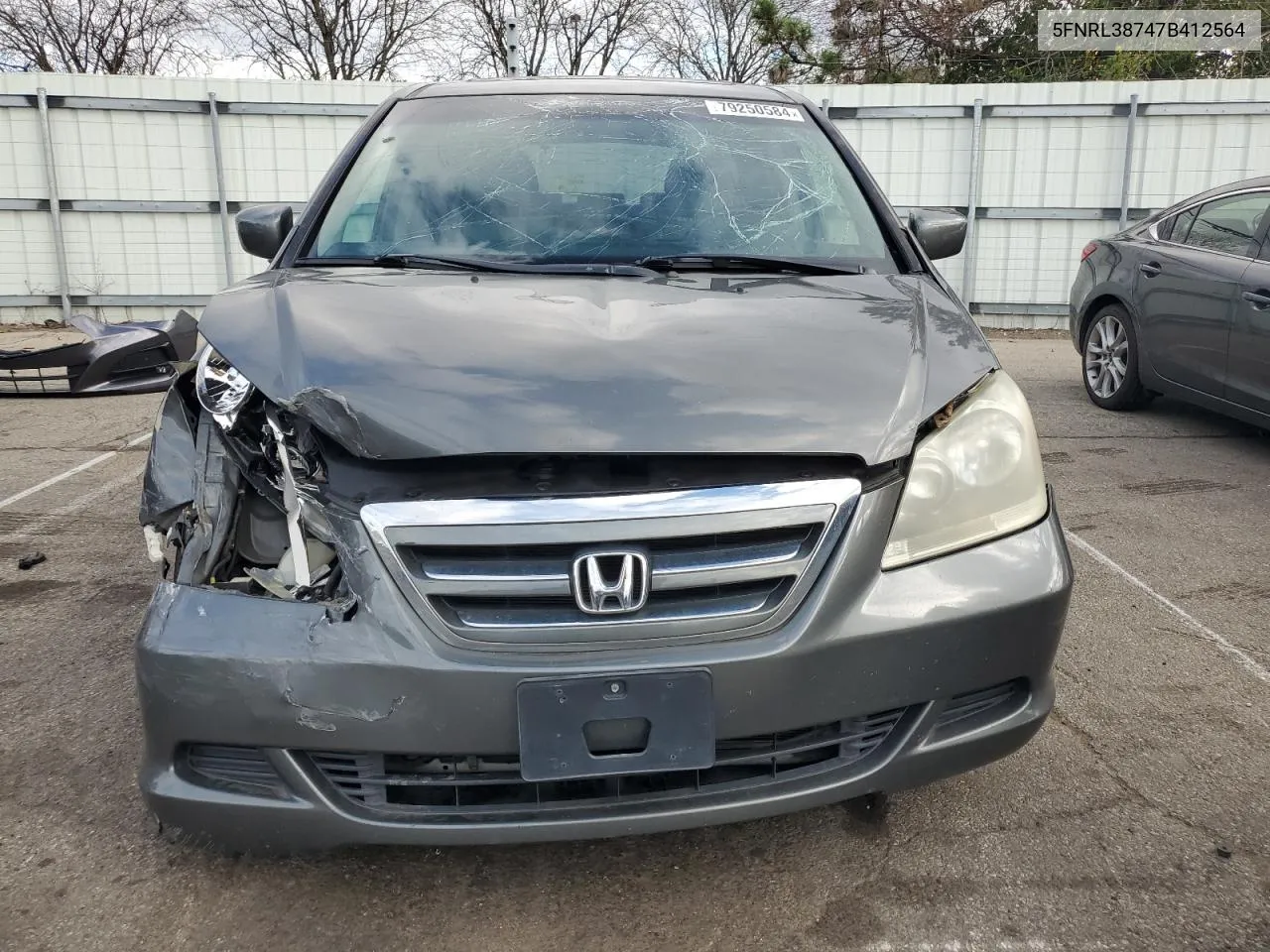 2007 Honda Odyssey Exl VIN: 5FNRL38747B412564 Lot: 79250584