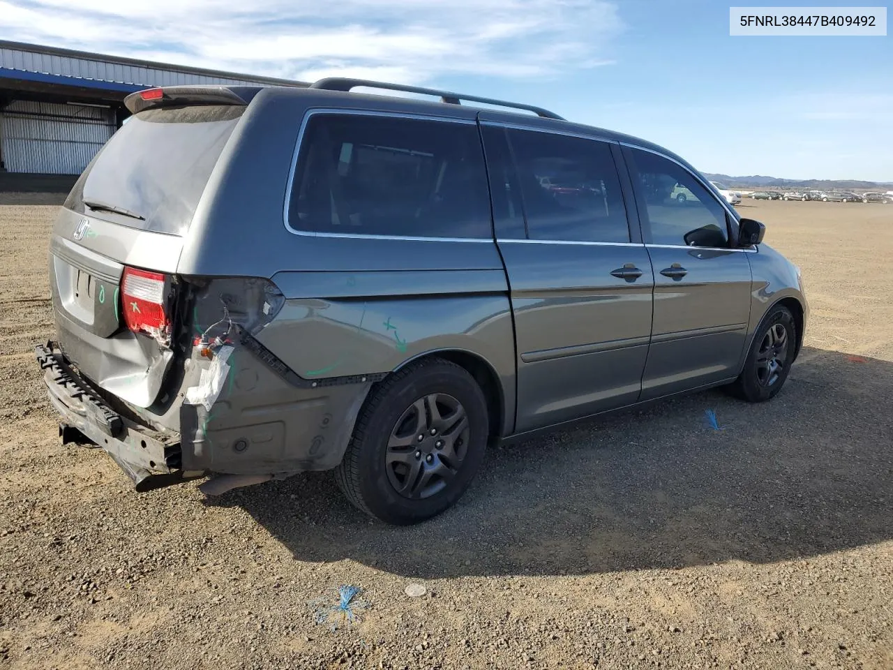 2007 Honda Odyssey Ex VIN: 5FNRL38447B409492 Lot: 79320104