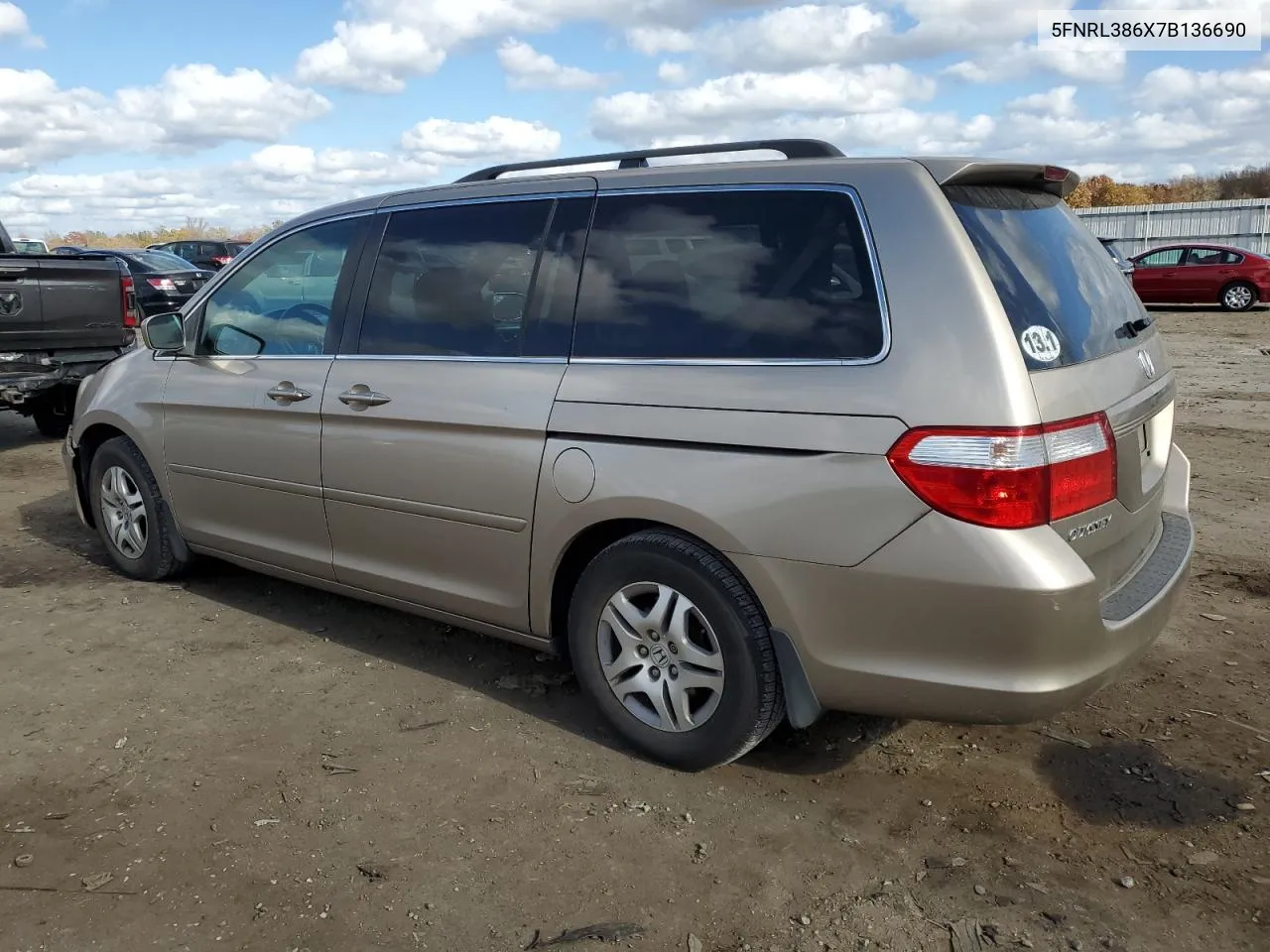 2007 Honda Odyssey Exl VIN: 5FNRL386X7B136690 Lot: 79376004