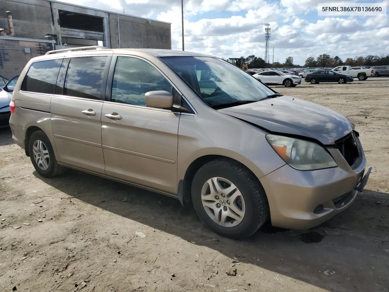 2007 Honda Odyssey Exl VIN: 5FNRL386X7B136690 Lot: 79376004